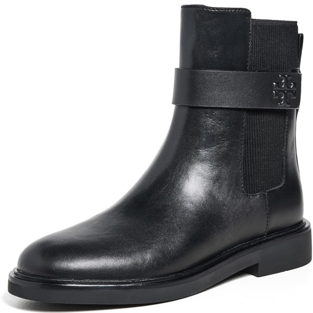Tory Burch Black Leather Chelsea Boots